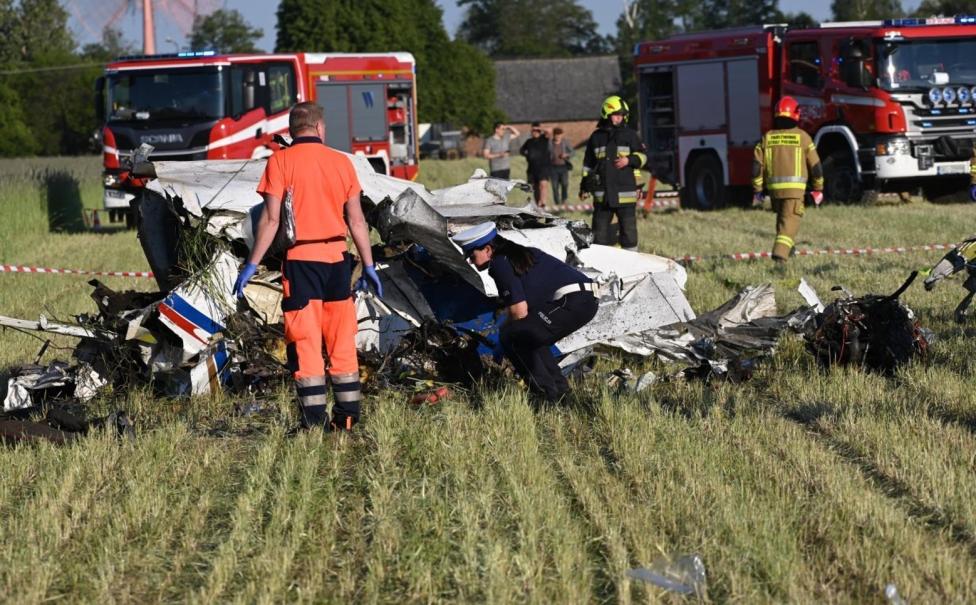 Miejsce wypadku Cessny 152 (znaki rejestracyjne SP-AKW) (fot. klobucka.pl)