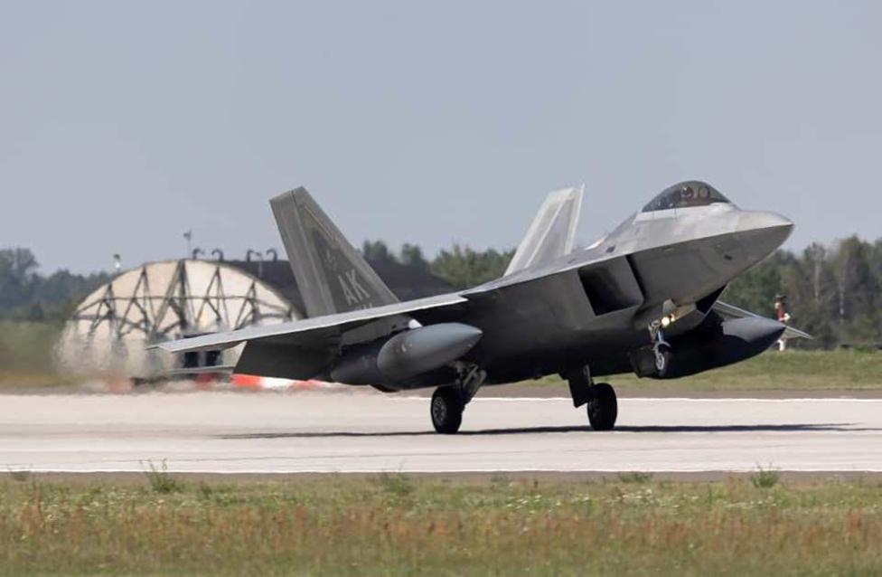 F-22 Raptor w 32. Bazie Lotnictwa Taktycznego w Łasku (fot. 32. Baza Lotnictwa Taktycznego)