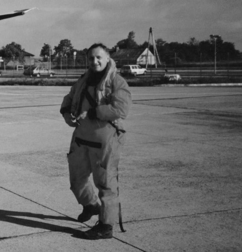 Czesław Lakarewicz - przed lotem do Szwecji (fot. Aeroklub Gdański)
