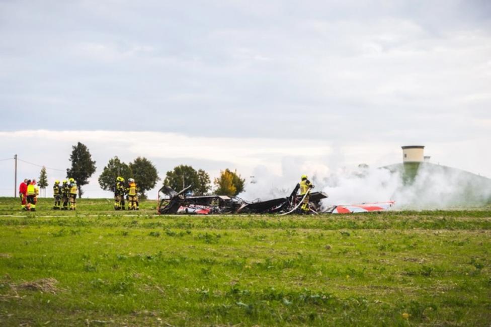 Miejsce katastrofy dwóch samolotów Zlin 526AFS w Niemczech
