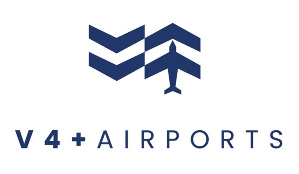 Porty lotnicze V4+ - logo