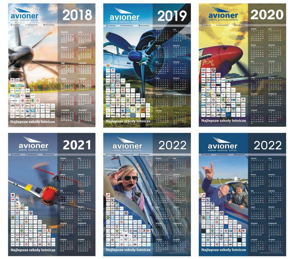 Kalendarze lotncize firmy Avioner