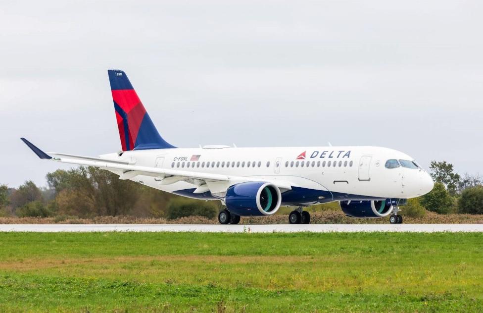 A220 w barwach Delta Air Lines (fot. Airbus)