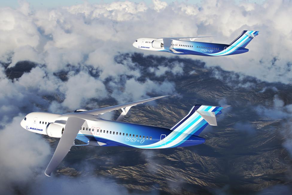 Rodzina samolotów komercyjnych z konfiguracją TTBW z projektu SFD (fot. Boeing)