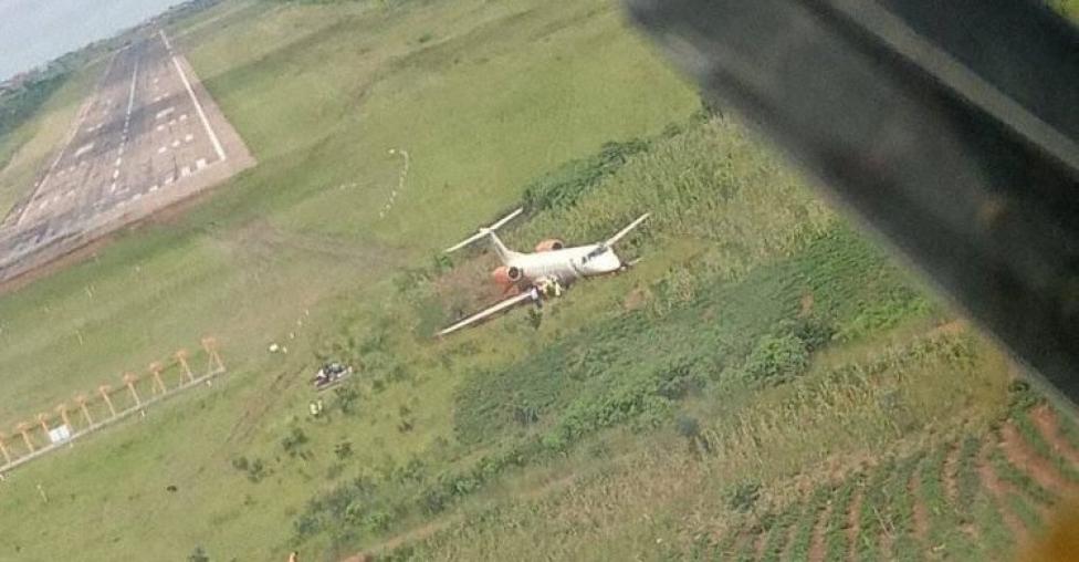 E145 wypadł z pasa po lądowaniu w Lubumbashi