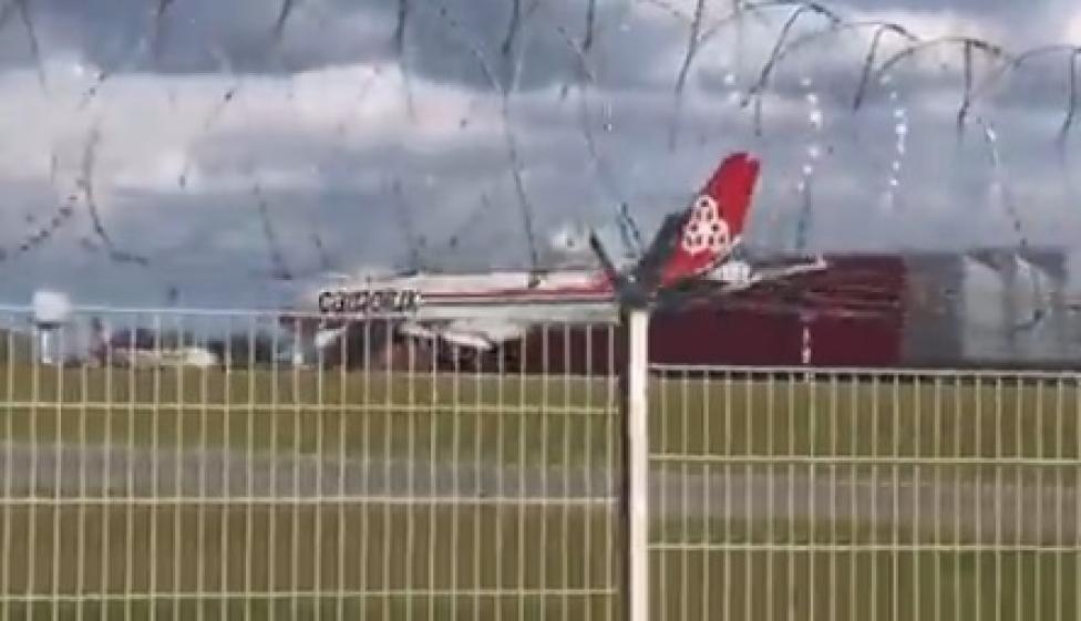 Twarde lądowanie B744 Cargolux, fot. youtube