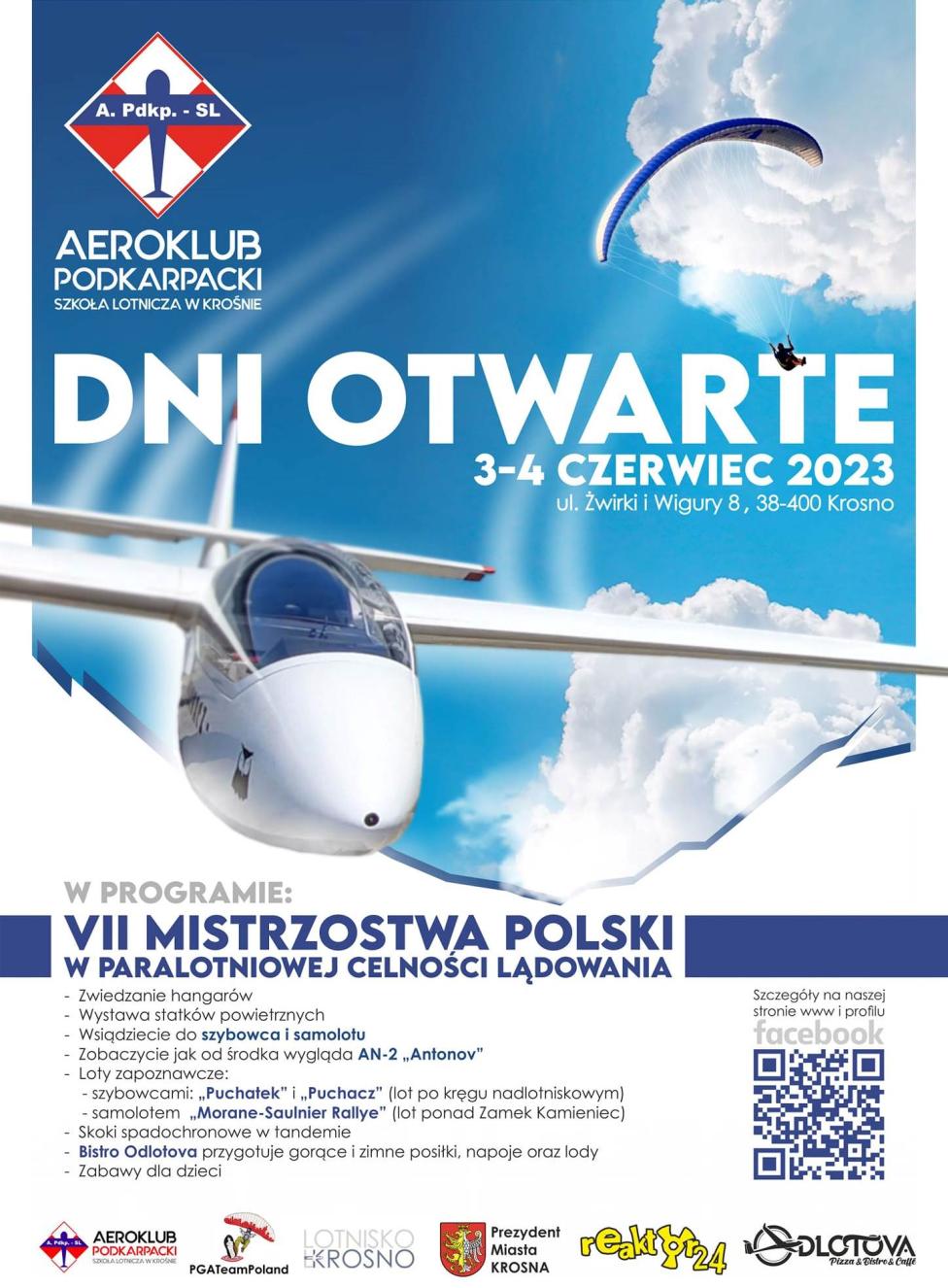 Dni Otwarte Aeroklubu Podkarpackiego Szkoły Lotniczej w Krośnie (fot. Aeroklub Podkarpacki)