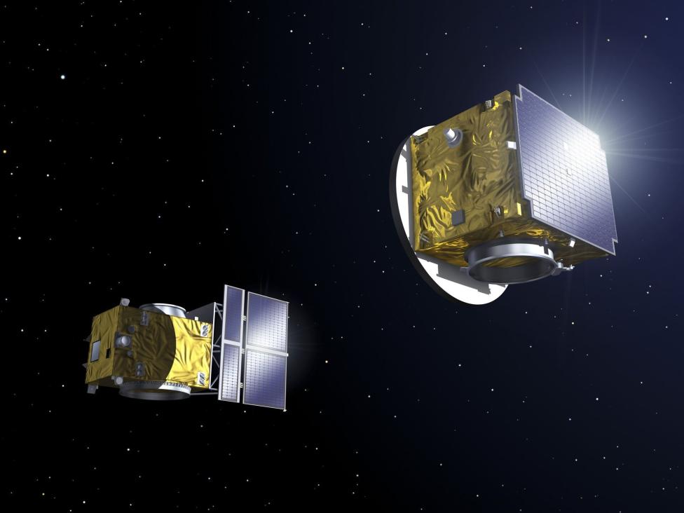 Satelity misji Proba-3 (fot. cbkpan.pl)