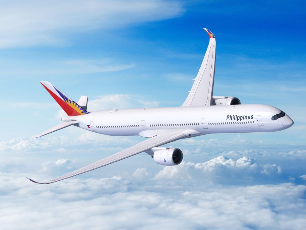 A350 w barwach Philippine Airlines w locie (fot. Airbus)
