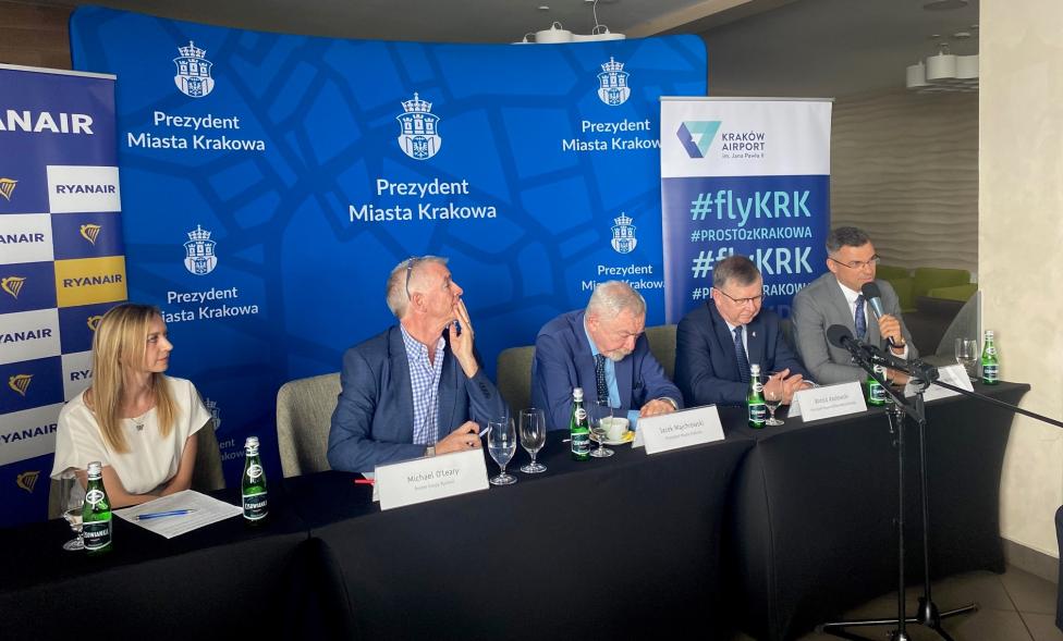 Konferencja prasowa dot. strategicznych projektów inwestycyjnych w sektorze lotniczym dla Krakowa (fot. Port Lotniczy Kraków)