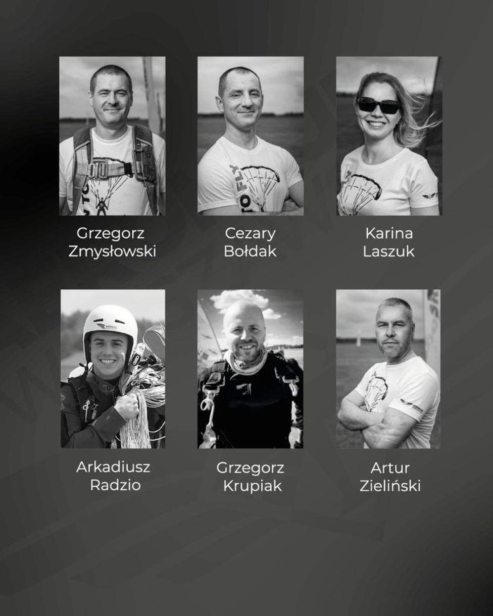 Ofiary katasrofy w Chrcynnie, fot. Aeroklub Warszawski