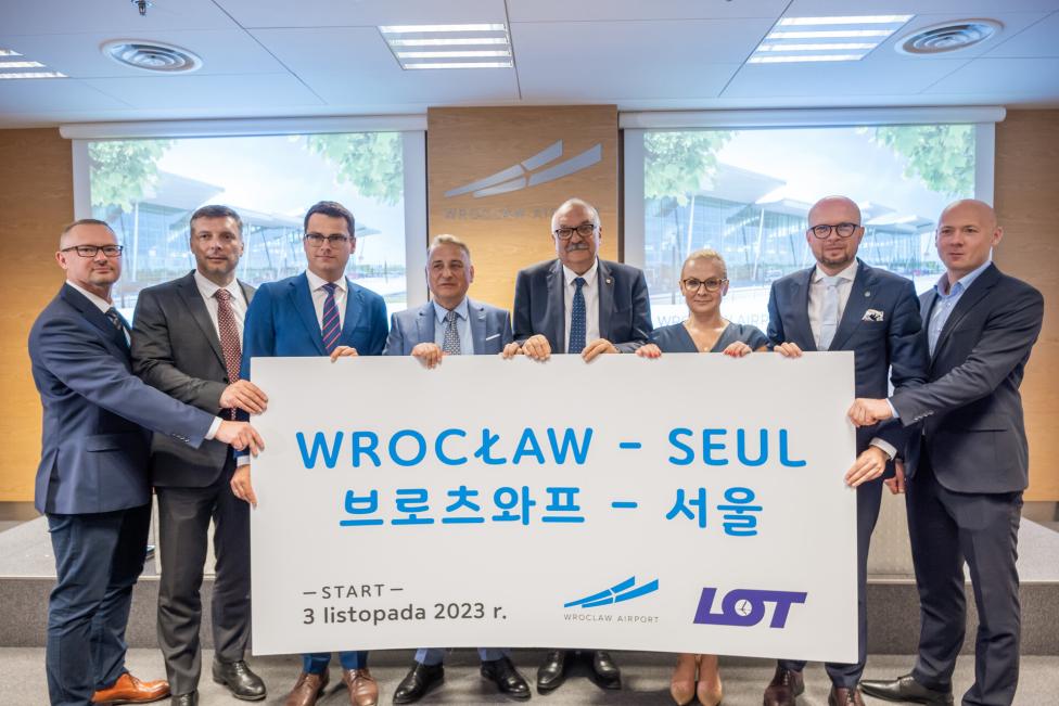 Port Lotniczy Wrocław - ogłoszenie połączenia do Seulu (fot. Port Lotniczy Wrocław)