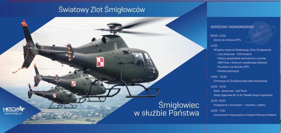 Światowy Zlot Śmigłowców w Płocku  - z programem (fot. Aeroklub Ziemi Mazowieckiej)