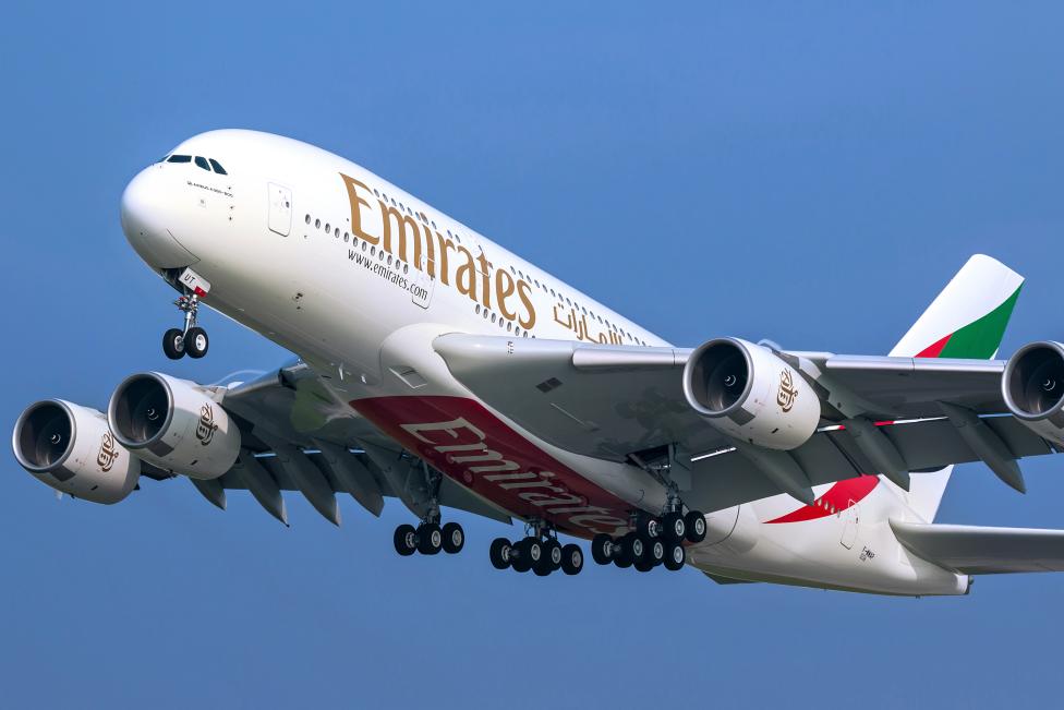A380 linii Emirates - start - widok z bliska (fot. Emirates)