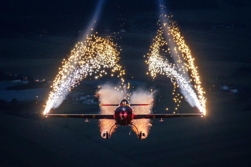 Giżycko Air Show - pokaz nocny (fot. Giżycko Air Show, Facebook)