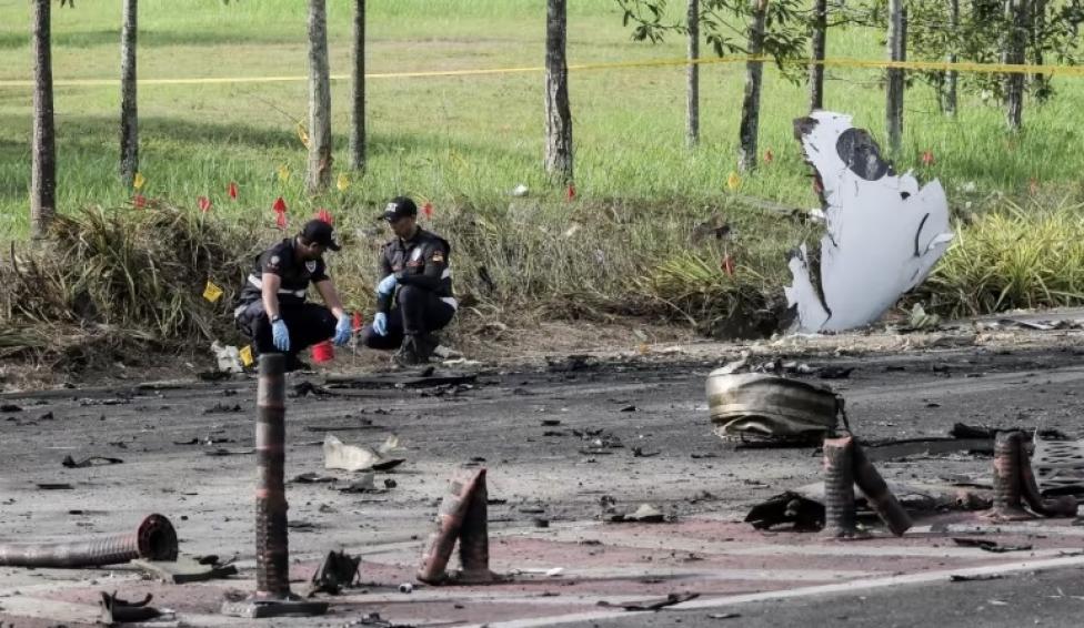 Katastrofa małego samolotu w Malezji, fot.channelnewsmaleysia.