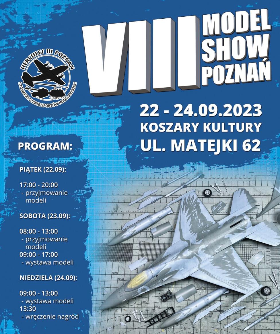 VIII Model Show Poznań 2023 - plakat (fot. Stowarzyszenie Sportów Modelarskich Hercules III Poznań)