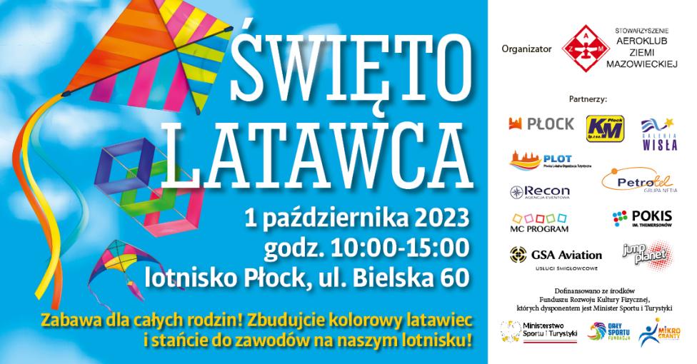 Święto Latawca 2023 w Płocku (fot. Aeroklub Ziemi Mazowieckiej)