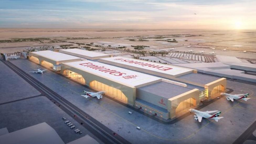 Centrum serwisowe Emirates na terenie lotniska Dubai World Central (fot. Emirates)