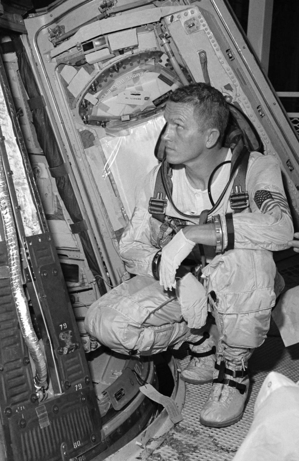 Frank Borman, dowódca pierwszej załogowej misji na orbitę Księżyca (fot. NASA)