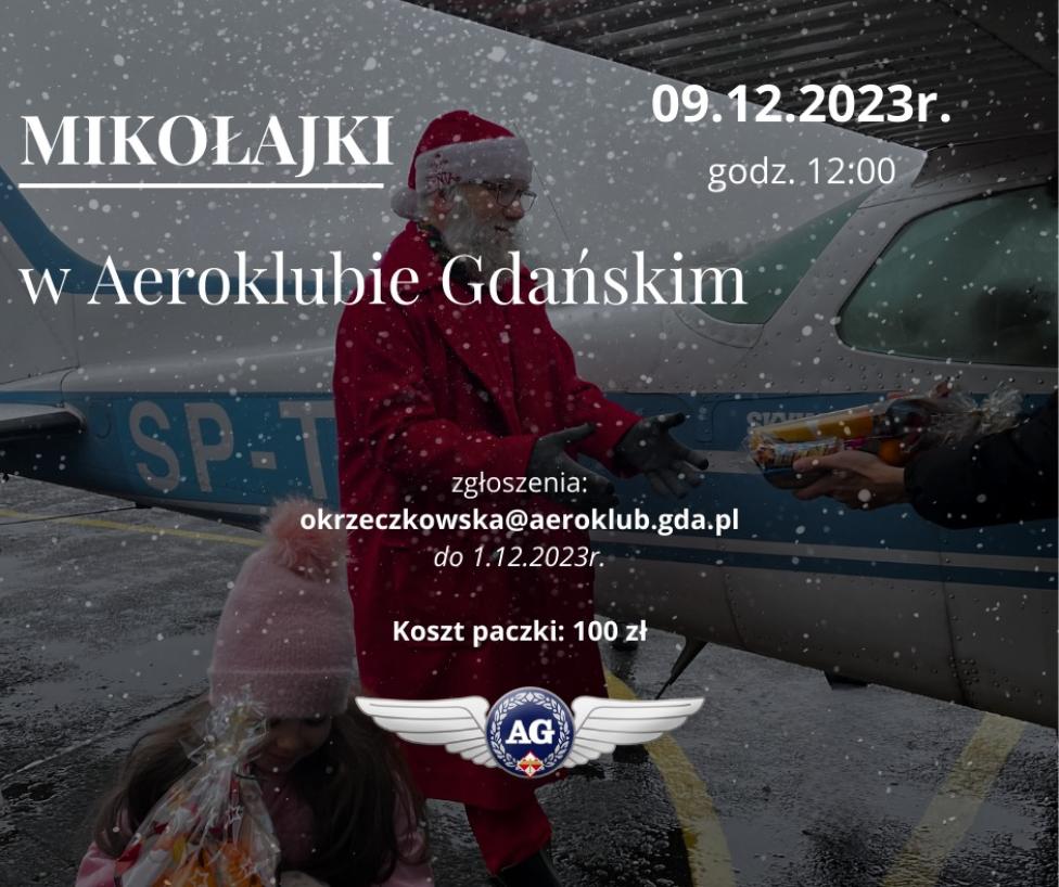 Lotnicze Mikołajki w Aeroklubie Gdańskim 2023 (fot. Aeroklub Gdański)