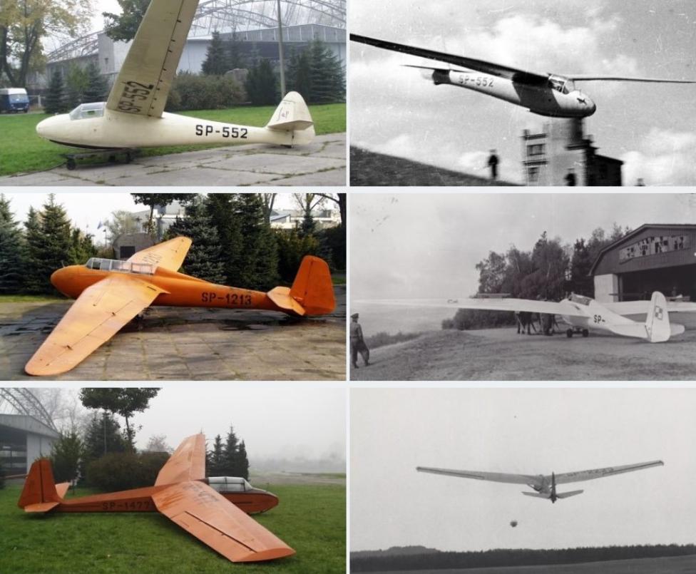 Szybowce IS-1 Sęp, IS-C Żuraw oraz SZD-10 Czapla w Muzeum Lotnictwa Polskiego (fot. Muzeum Lotnictwa Polskiego)