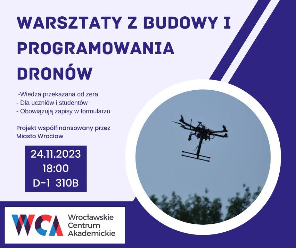 Warsztaty z budowy i programowania dronów na Politechnice Wrocławskiej (fot. Akademicki Klub Lotniczy PWr)