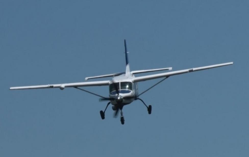 Cessna Caravan, podejście do lądowania, fot. kadr youtube