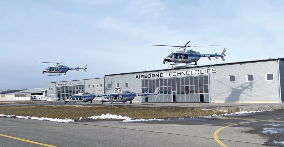 Śmigłowce Bell-407GXi Policji (fot. Airborne Technologies)