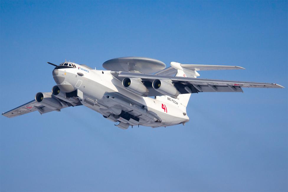 A-50U - rosyjski samolot wczesnego ostrzegania w locie (fot. Ministerstwo Obrony Federacji Rosyjskiej)