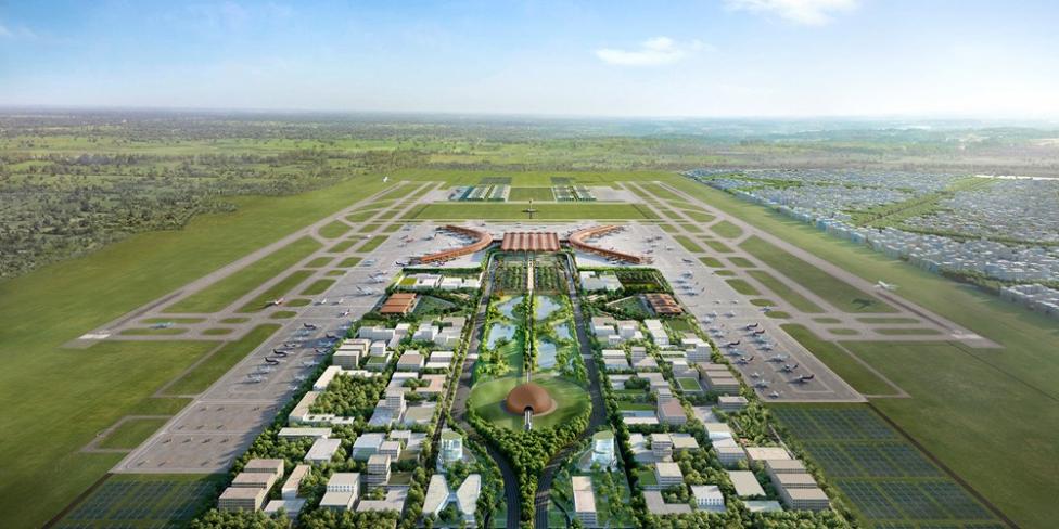 Lotnisko dla Phnom Penh, stolicy Kambodży - wizualizacja (fot. Foster + Partners)