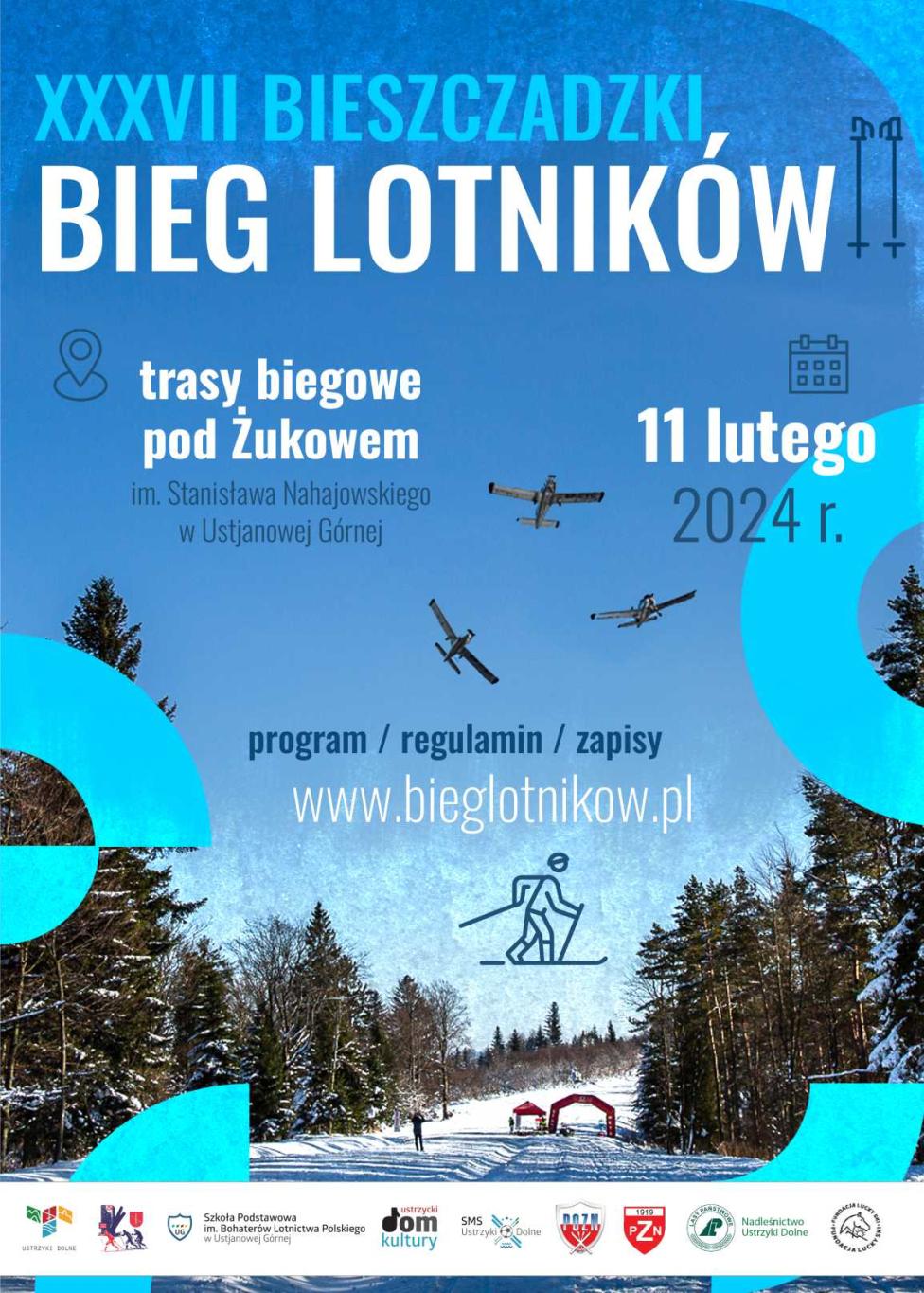 XXXVII Bieszczadzki Bieg Lotników - plakat (fot. bieglotnikow.pl)