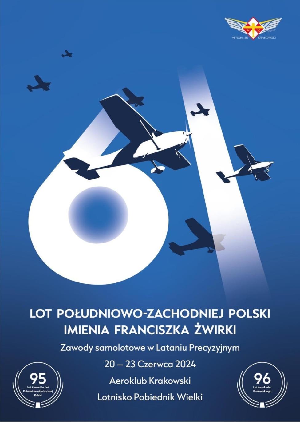 61. Lot Południowo-Zachodniej Polski im. Franciszka Żwirki - plakat (fot. Kadra Samolotowa, Facebook)
