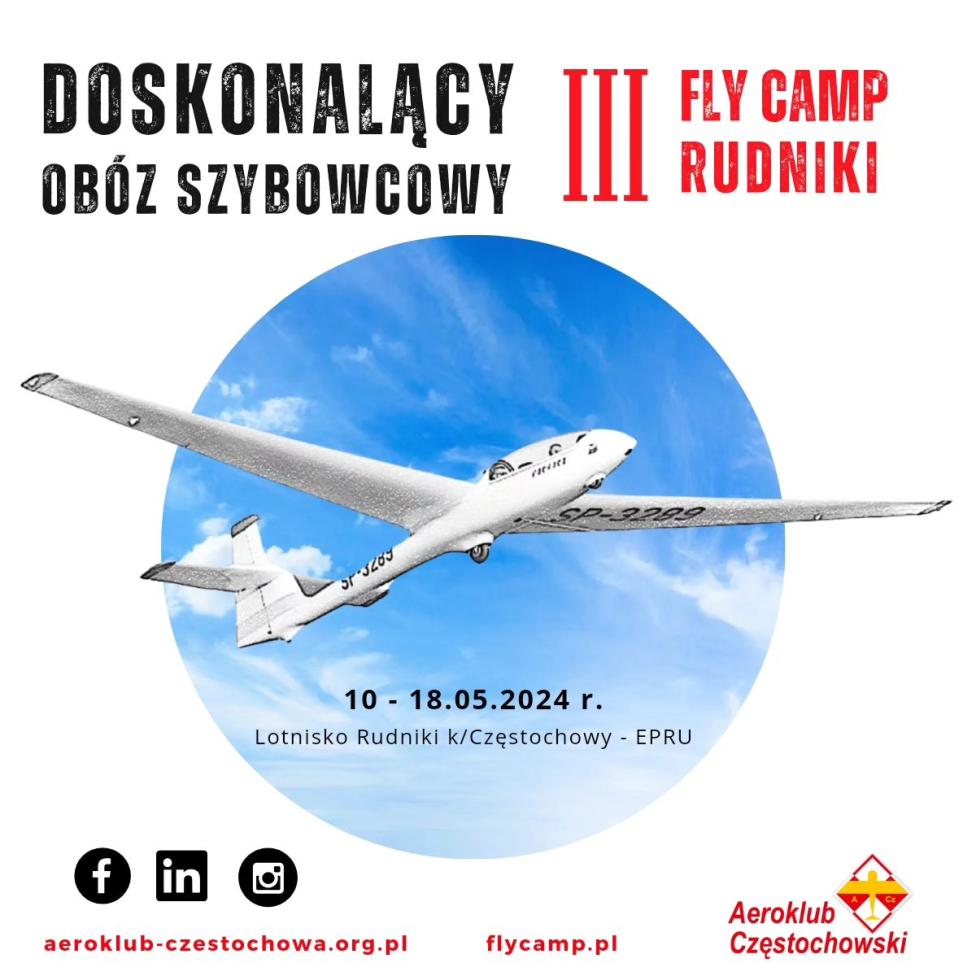 III FLY CAMP Rudniki – doskonalący obóz szybowcowy (fot. Aeroklub Częstochowski)