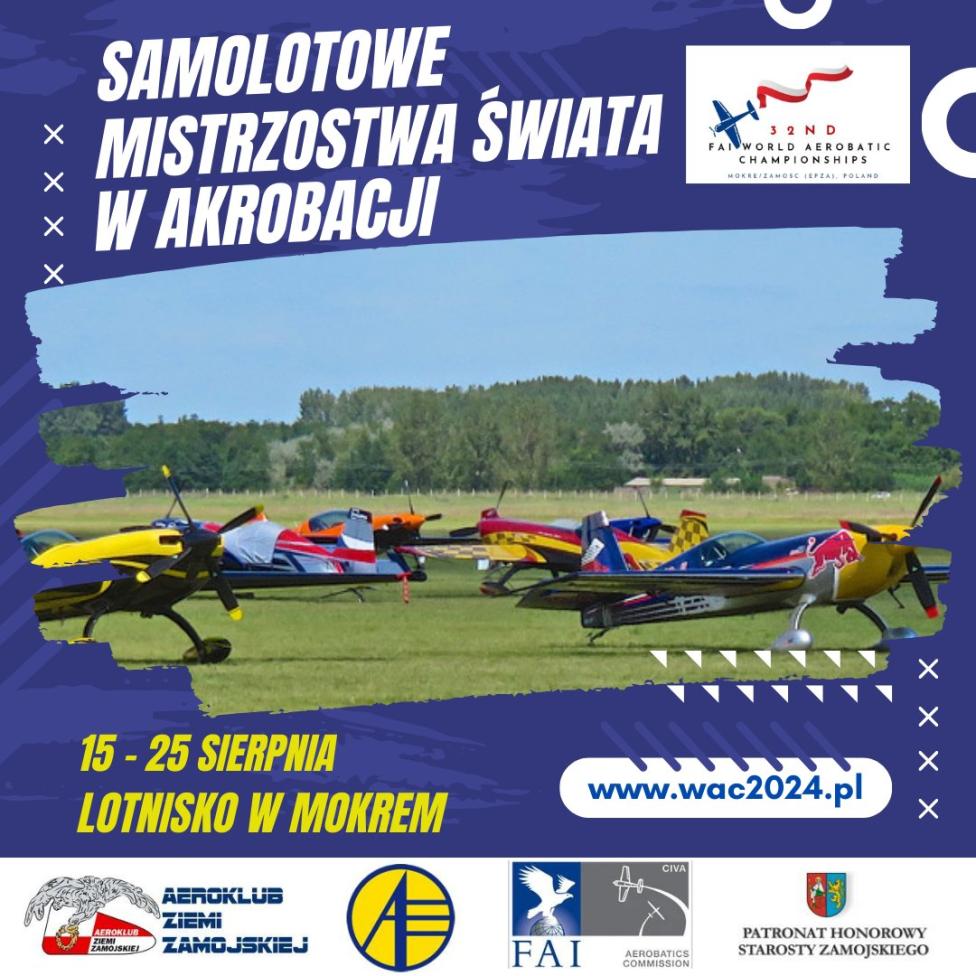 Samolotowe Mistrzostwa Świata w Akrobacji w Zamościu (fot. Aeroklub Ziemi Zamojskiej)