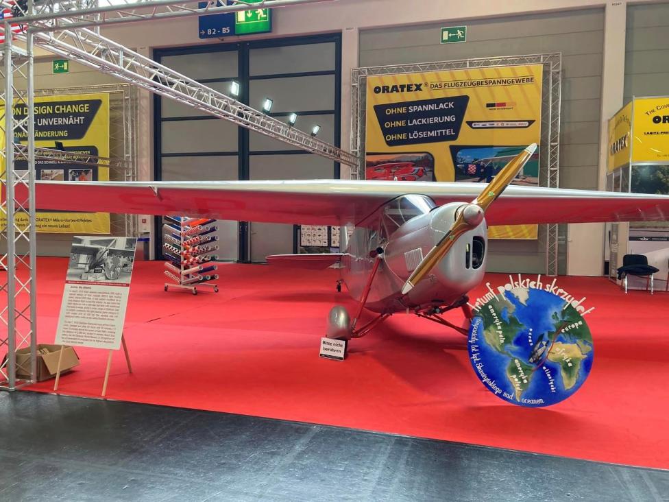 RWD-5R na stoisku firmy Lanitz Aviation na AERO Friedrichshafen (fot. Stowarzyszenie Lotnictwa Eksperymentalnego EAA 991)
