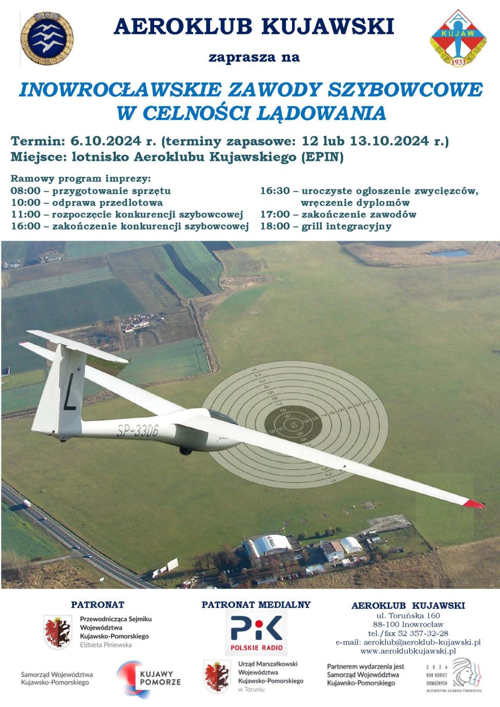 Inowrocławskie Zawody Szybowcowe w Celności Lądowania (fot. Aeroklub Kujawski)