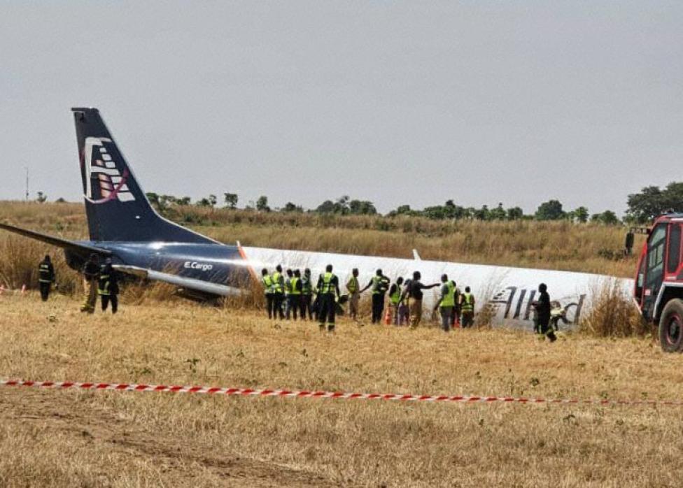 Wypadek B734 Allied Cargo na lotnisku w Abudży, fot. avherald