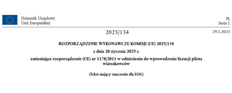 Rozporządzenie Wykonawcze Komisji UE 2025_134