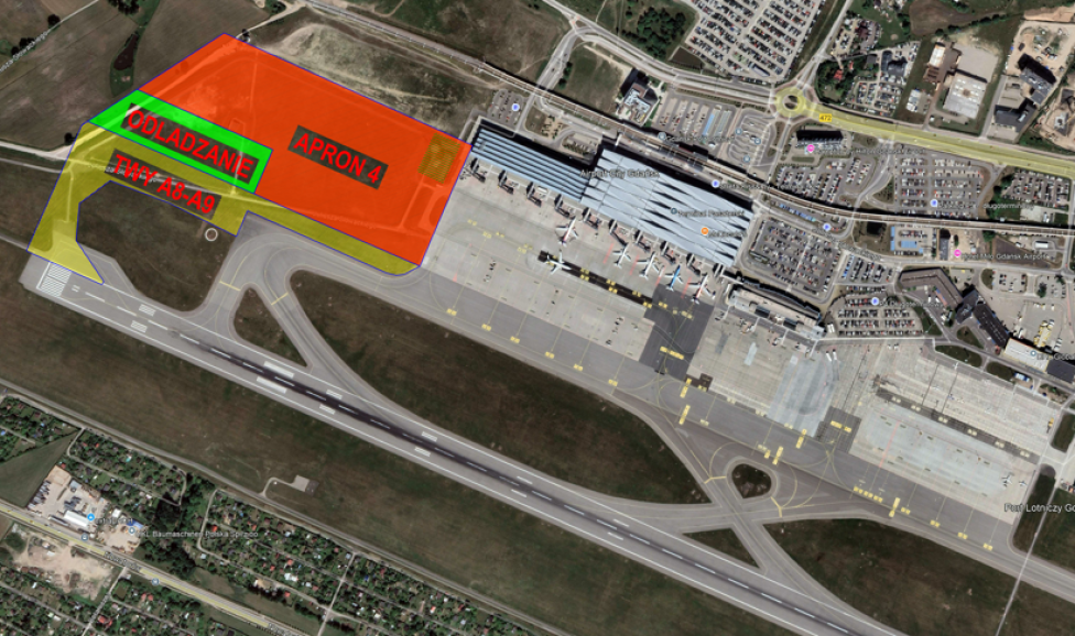 Port Lotniczy Gdańsk - projekt nowej płyty postojowej (fot. Port Lotniczy Gdańsk)