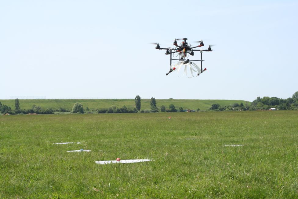 Dron AKL Politechniki Wrocławskiej na Droniada Challenge 2025 (fot. Politechnika Wrocławska)