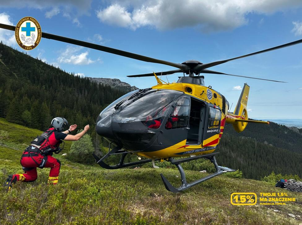 LPR na szkoleniu z nowatorskiej metody triage’u stworzonej na potrzeby wypadku masowego w górach (fot. A. Górka, TOPR)