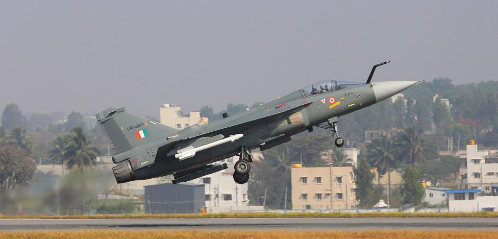Tejas Mk-1A na Aero India 2025 (fot. Government of India, GODL-India, Wikimedia Commons)