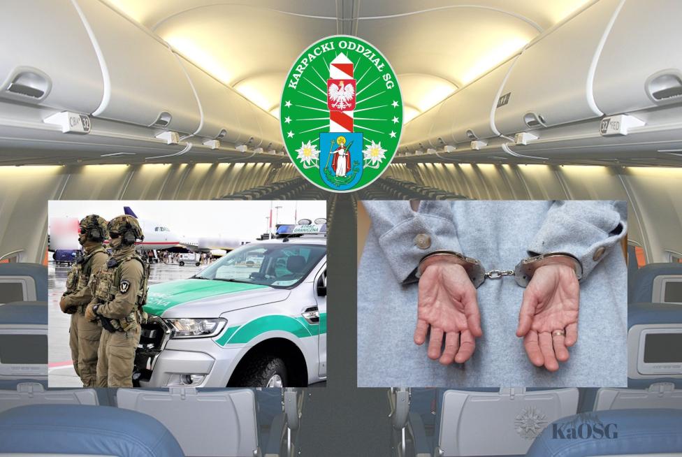 Interwencja funkcjonariuszy Karpackiego OSG na pokładzie samolotu (fot. Karpacki OSG) Interwencja funkcjonariuszy Karpackiego OSG na pokładzie samolotu (fot. Karpacki OSG)