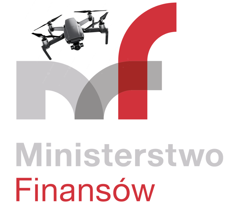 Ministerstwo Finansów - logo z dronem