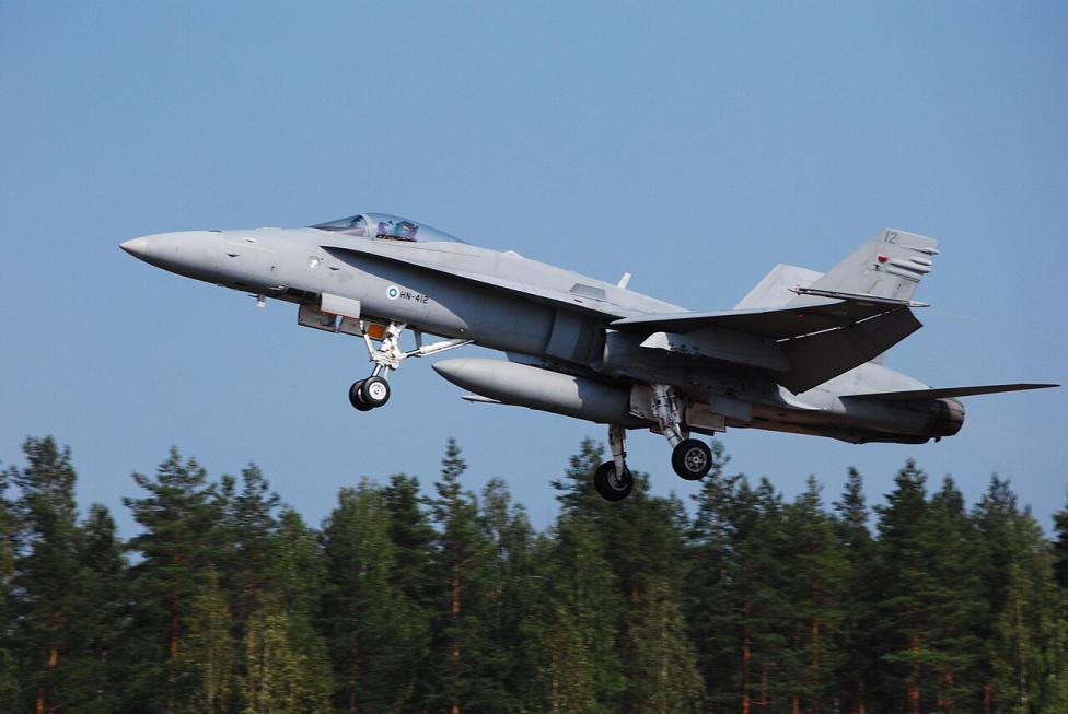 F/A-18 Hornet fińskich Sił Powietrznych (fot. David Smith, CC BY 2.0, Wikimedia Commons)