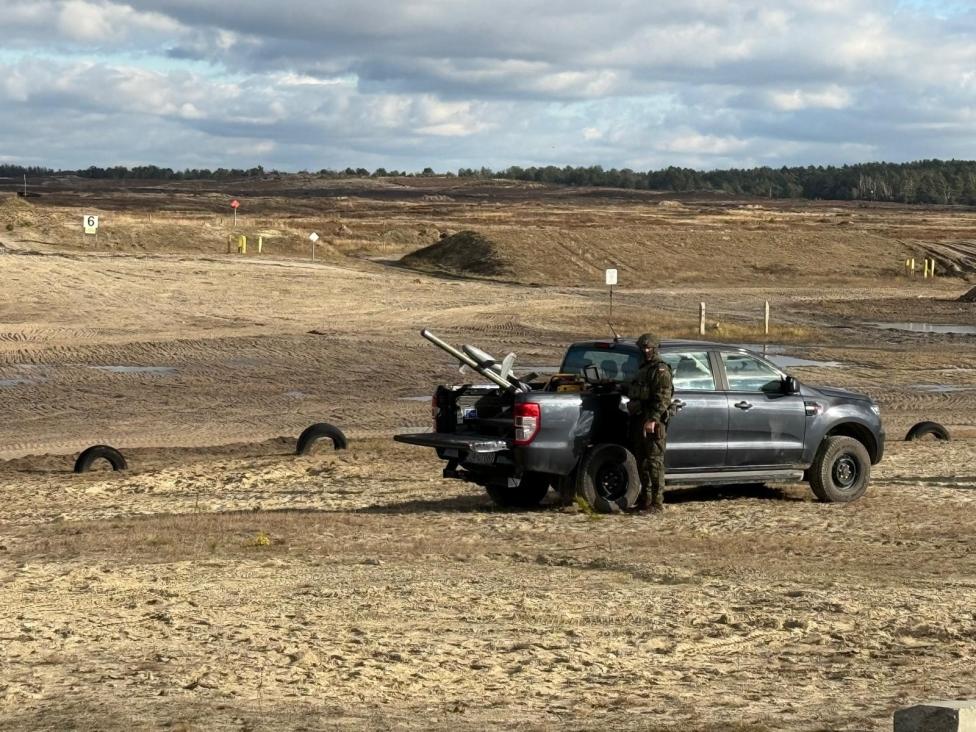 Pokaz zwalczania bezzałogowych statków powietrznych na poligonie w Nowej Dębie (fot. mjr Agnieszka Wróblewska, DGRSZ)