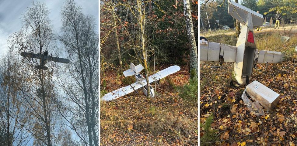 Próba przemytu dronem (fot. Podlaski OSG)