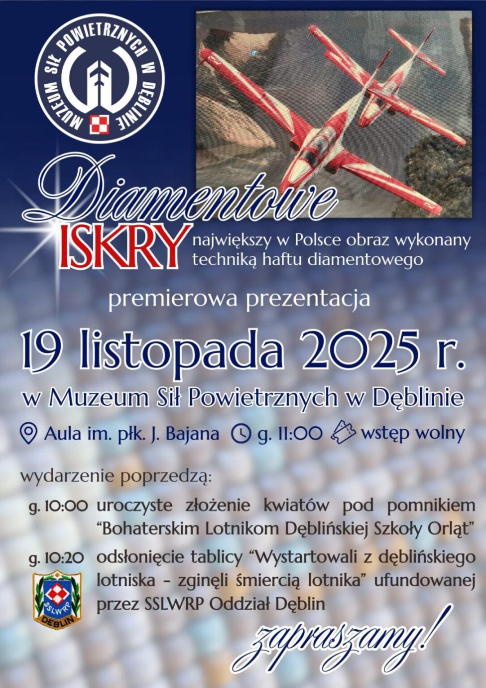 Premiera 'Diamentowych Iskier' w Muzeum Sił Powietrznych w Dęblinie (fot. Muzeum Sił Powietrznych w Dęblinie)