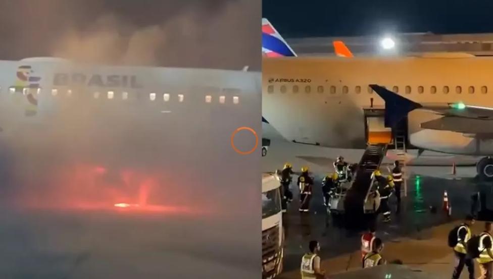 Ewakuacja z A320 linii LATAM, fot. terra_com_br